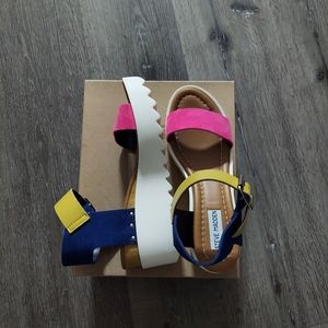 Color block sandals